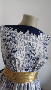 Jerse Voscoza Guna- Bleumarin Bordura Florala ELA1269